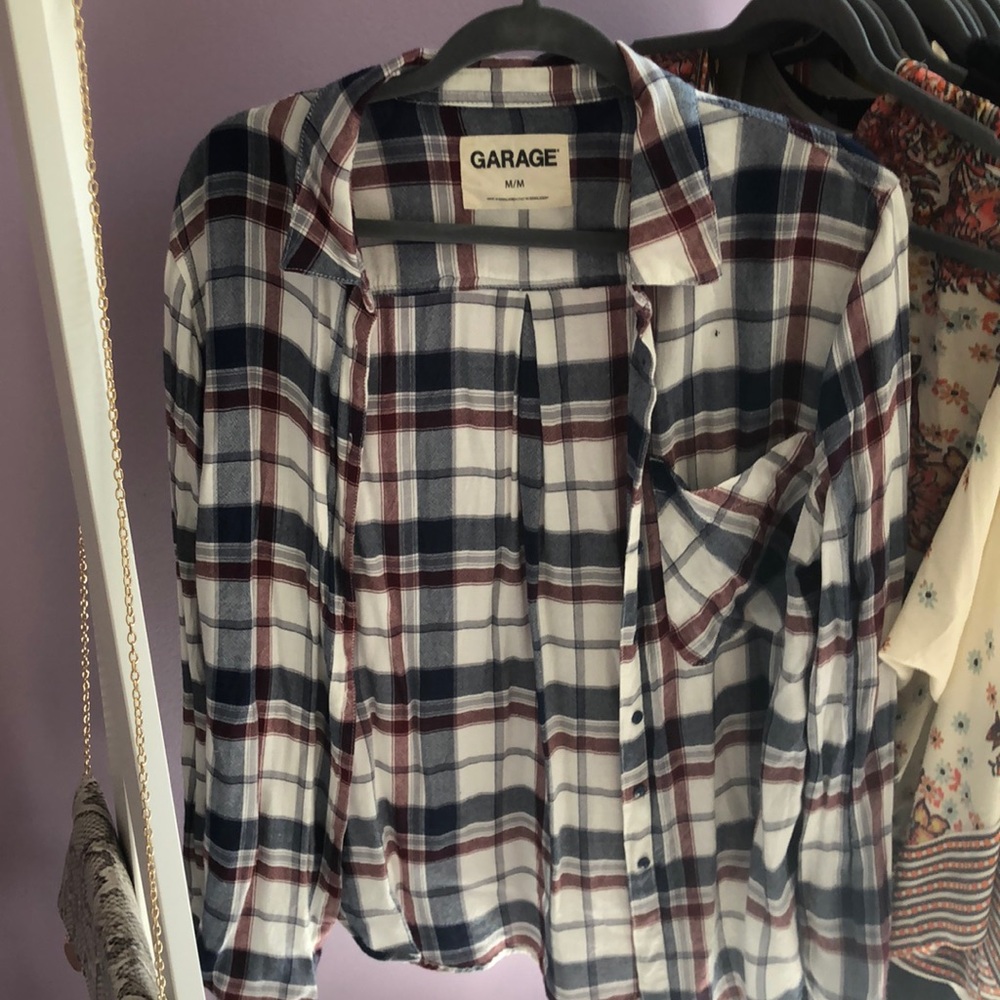RED WHITE AND BLUE FLANNEL